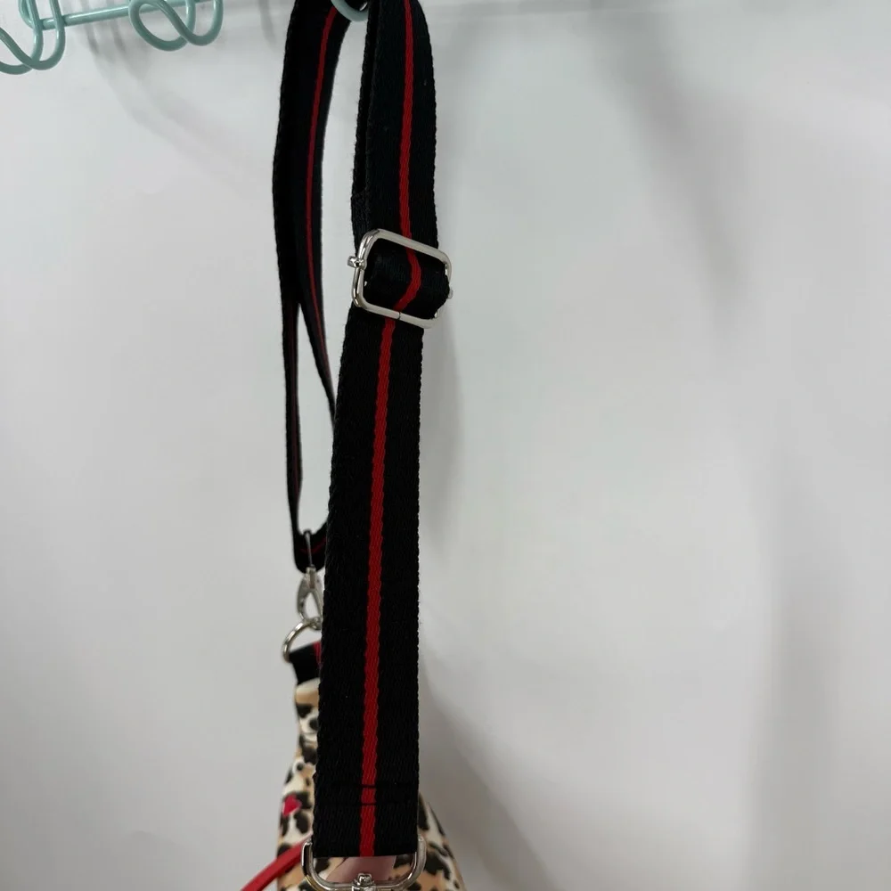 Brighton Spotted Love Swing Bag Leopard Print Crossbody Adjustable Strap OS